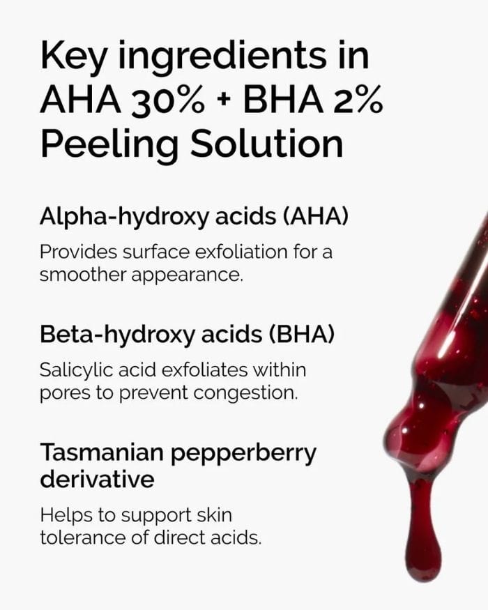 AHA 30% + BHA 2% Peeling Solution Key Ingredients AHA 30% + BHA 2% Peeling Solution Key Ingredients