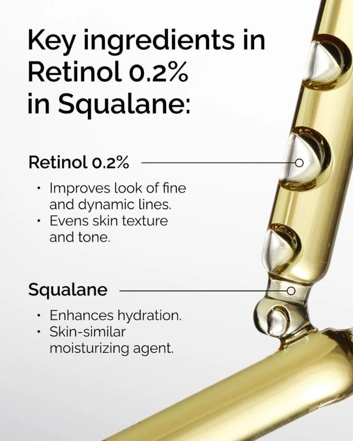 Retinol 0.2% in Squalane Key Ingridients Retinol 0.2% in Squalane Key Ingridients